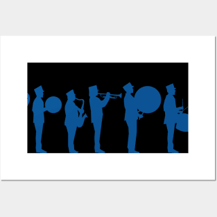 Marching band blue Posters and Art